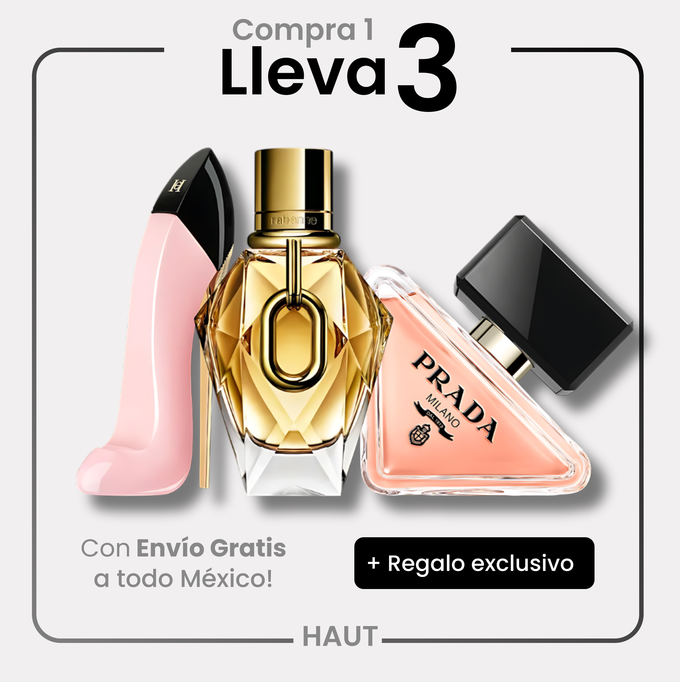 Combo 3 Perfumes Good Girl Blush, Million Gold For Her y Prda Paradoxe